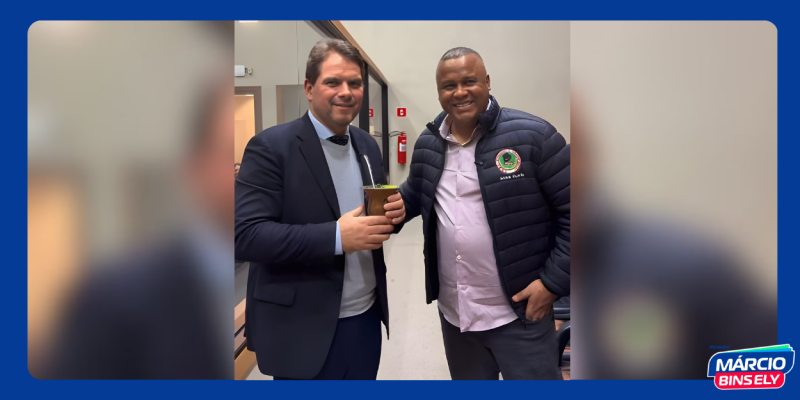 Márcio Bins Ely esteve ao lado de seu amigo e pré-candidato a deputado estadual André Duarte