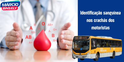 identificação sanguiinea nos crachas dos motoristas de onibus