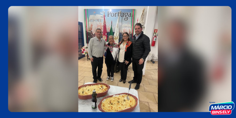 marcio bins ely participa do 5º Jantar do Bacalhau, promovido pelo Centro Cultural Português de Iju