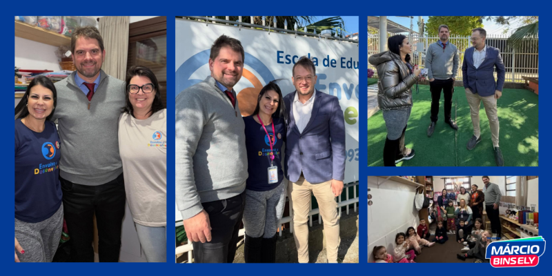 visita a Escola de Educação Infantil Envolve e Desenvolve